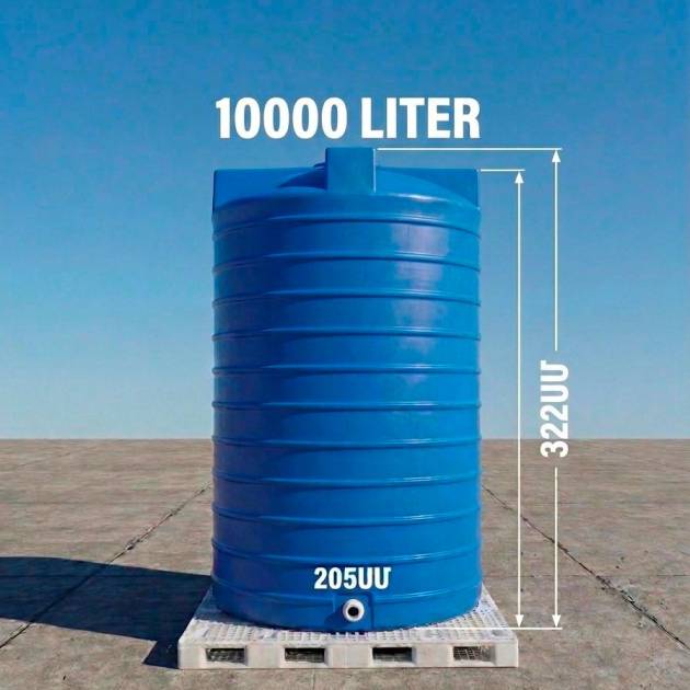 Պոլիէթիլենային տարա 10000 լիտր (ուղղահայաց)