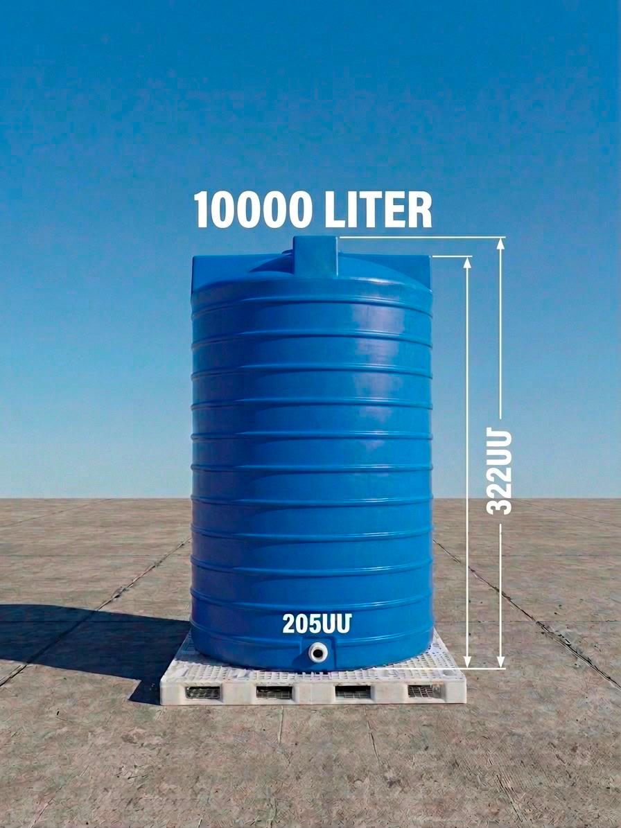 Պոլիէթիլենային տարա 10000 լիտր (ուղղահայաց)